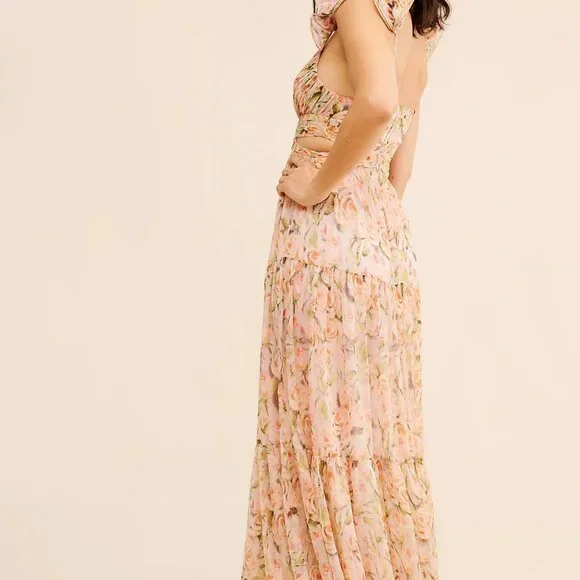 NWOT Anthropologie Fritillaria Floral Maxi Dress - Picture 2 of 9